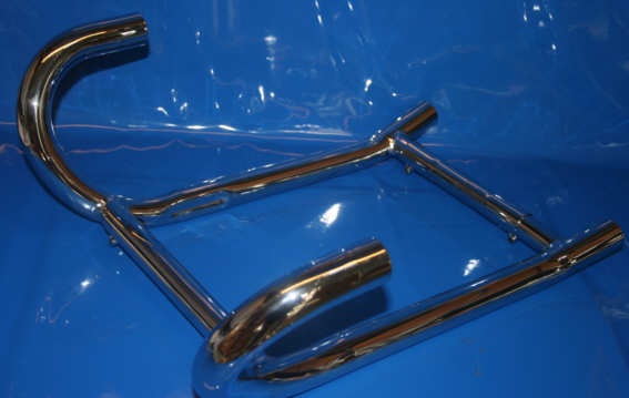 Krümmer R80/100 81-84 2 Querr. ÖK chrom Nachfertigung