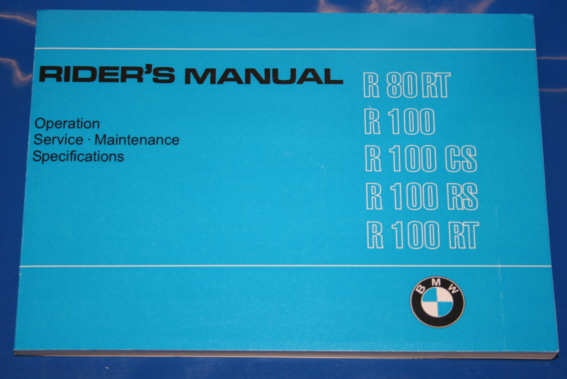 Betriebsanleitung R80 R100 81-84 english owners manual