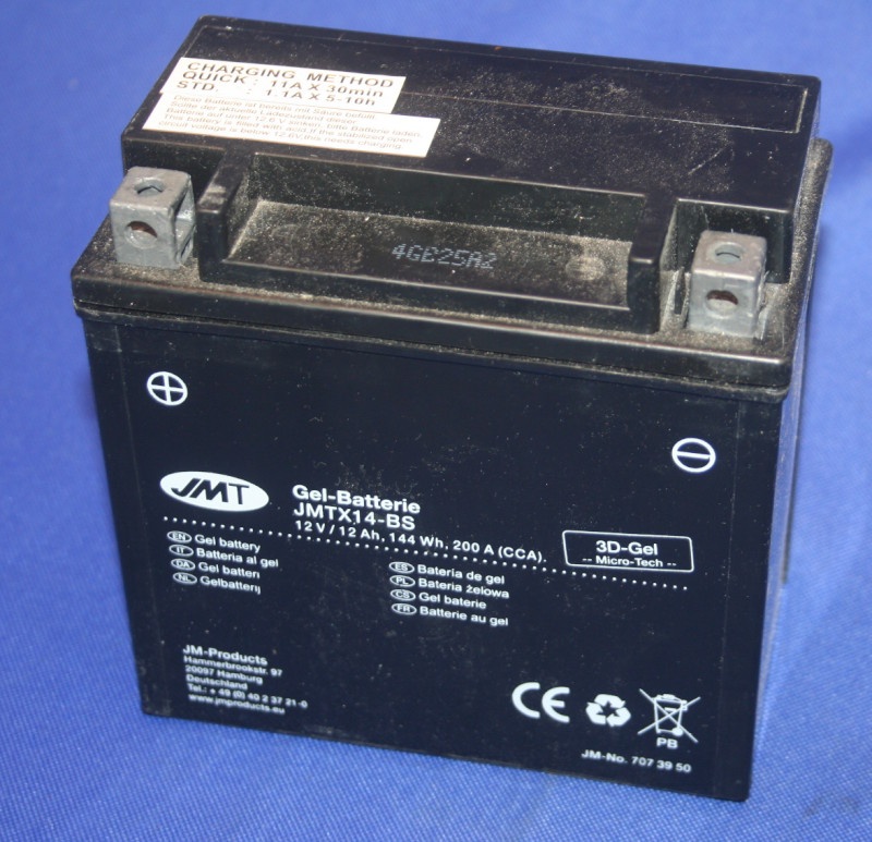 Batterie 12V 12AH Gel Wartungsfrei Plus rechts F800 K1200S