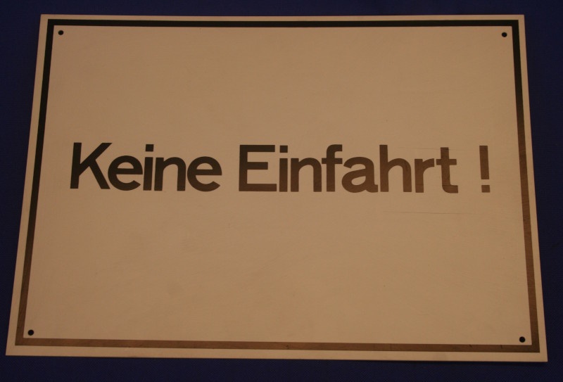 Hinweisschild Keine Einfahrt ca. 35x25cm ws