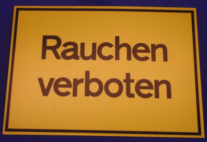 Hinweischild Rauchen verboten gelb ca. 35x25 cm