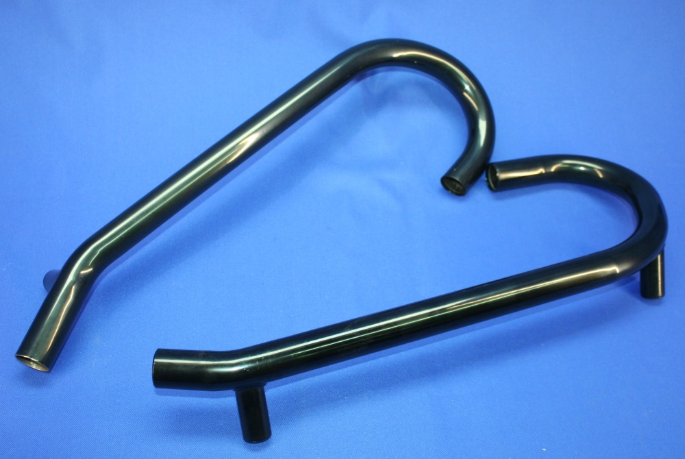 Krümmer R65LS li.+re. für 2 Querrohre schwarz