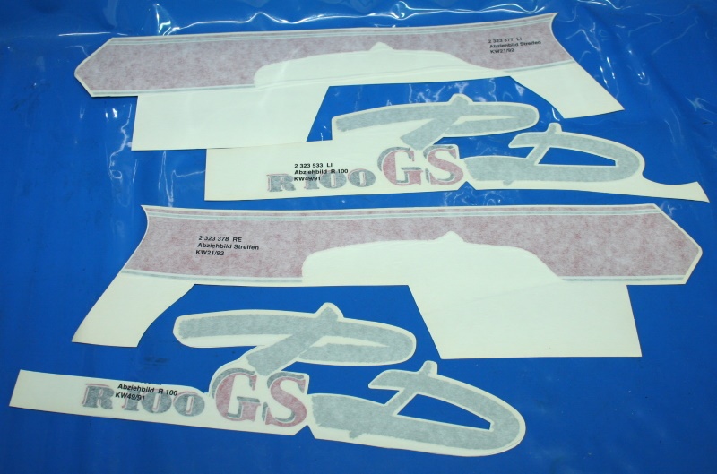 Aufkleber R100GS PD 91- PD rot links+re. 4tlg.