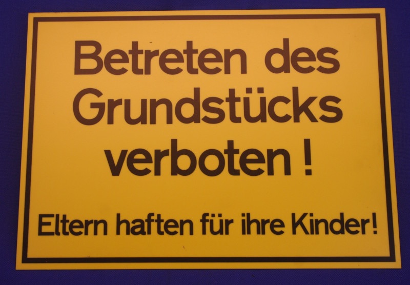 Hinweisschild Betreten d.Grundst&uuml;cks verboten ca.35x25cm ge