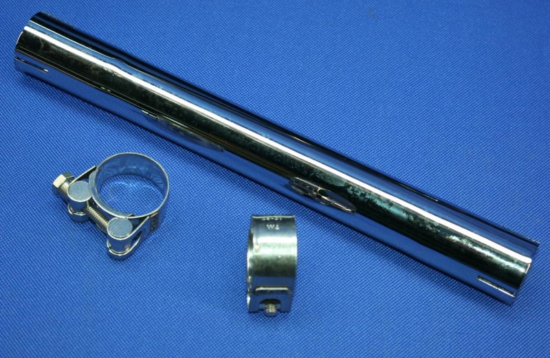 Quer-Rohr vorn R45/65 chrom mit Schellen