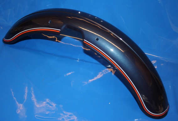 Kotfl&uuml;gel vorn R100RS dunkelblau kurz Linie orange/weiss 554