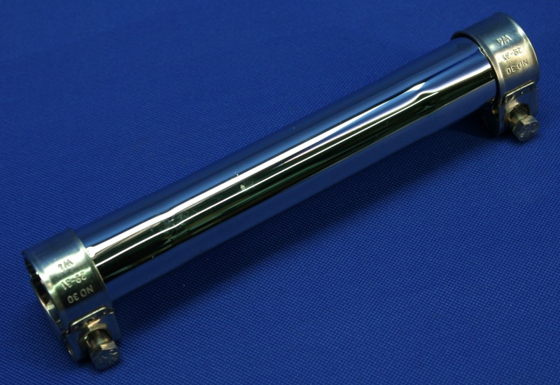 Quer-Rohr hinten R45/65 Edelstahl mit Schellen