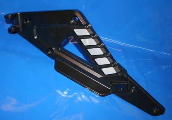 Fu&szlig;rastenplatte K75 K100 links ABS schwarz Rippe unlackiert