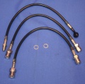 Stahlflex-Bremsschlauch R100RS 81- 3 tlg. schwarz/silber