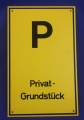 Hinweisschild Privatgrundstück gelb ca. 25x40 cm gelocht