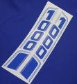 Aufkleber R100GS 1000cc-90 li.+re. Blau am Tank