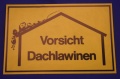 Hinweischild Vorsicht Dachlavinen gelb ca. 30x20 cm